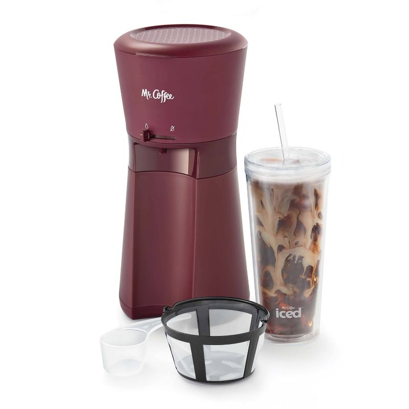 Mr. Coffee Iced Coffee Maker with 22oz Reusable Tumbler and Coffee Filter, 1 of 15