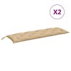 vidaXL Garden Bench Cushions - Melange Beige, Durable Fabric with Soft Hollow Fiber Filling - 4 of 4