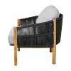 Christopher Knight Home Tatum Outdoor Acacia Wood Club Chair with Woven Rope Backrest and Cushions - 4 of 4