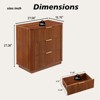 NicBex 27.6" Modern Night Stand Set 2,Wood Nightstand with 3 Drawers,Bedside Table with Wave Design,Chest of Drawers for Bedroom&Hallway - 2 of 4