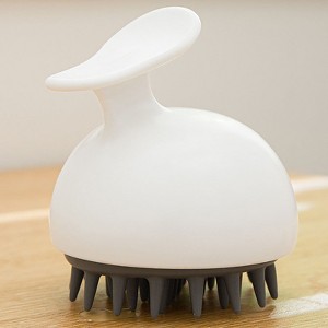 Evo Bytes Scalp Massager Shampoo Brush for Deep Cleaning and Relaxing Massage - Elegant White - 1 of 4