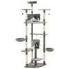 vidaXL Cat Tree Grey and White Engineered wood Large Cat Playground - 3 of 4