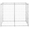 vidaXL Outdoor Dog Kennel- Galvanized Steel, Ample Exercise and Play Space, Lockable Door, for Training, Exercise & Safety, Silver, 43.3"x86.6"x70.9" - 3 of 4
