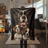 Cozy Boxer Dog Pattern Flannel Throw Blanket, Soft, Warm Versatile for All Seasons, Perfect for Couch, Bed, Office, Christmas Gift. - 3 of 4