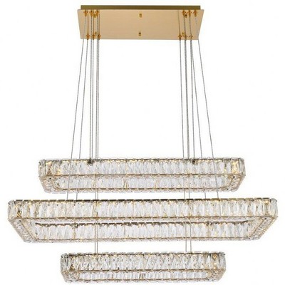 Elegant Lighting Monroe 3 - Light Pendant in  Gold