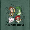 Women's - Disney - Play Chill Repeat Lightweight French Terry Wide Neck Long Sleeve Shirt - 2 of 4