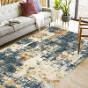 Washable Modern Abstract Rug, Foldable Low-Pile Non-Slip Floor Mat for Living Room, Bedroom, Kitchen, Dining Room Home Decor - 2 of 4