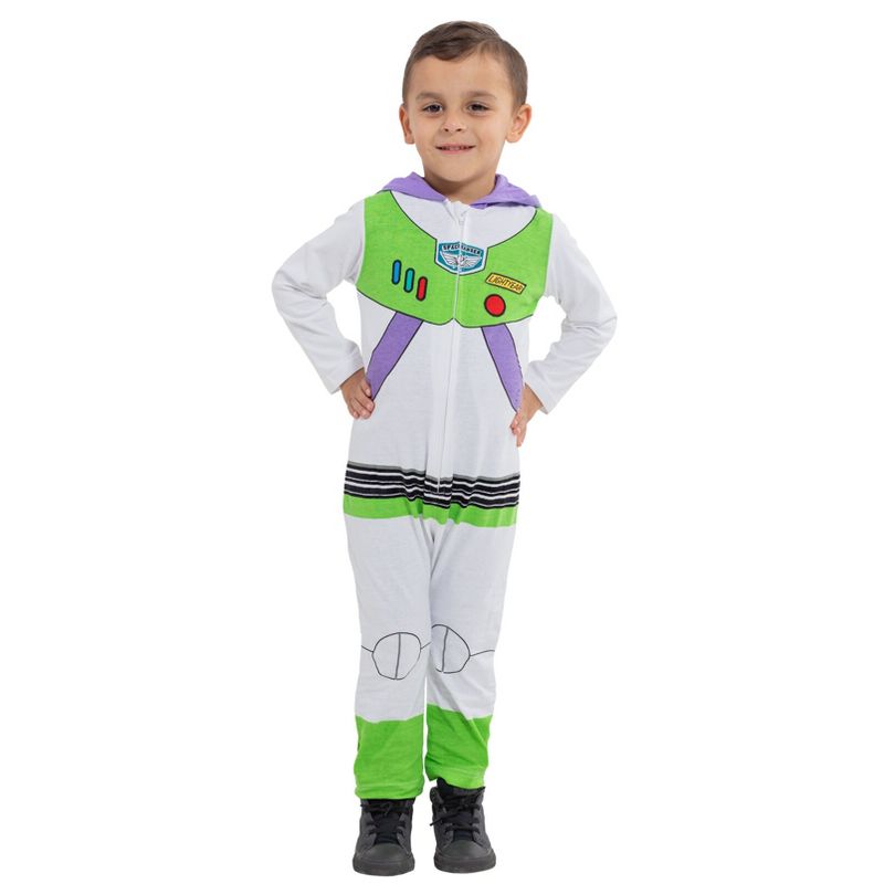 Disney Pixar Toy Story Buzz Lightyear Zip Up Cosplay Coverall Newborn to Toddler, 3 of 10
