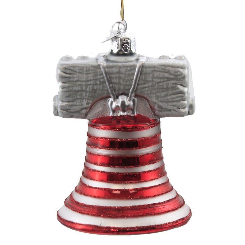 Noble Gems Liberty Bell  -  One Ornament 4.25 Inches -  Freedom Flag Usa  -  Nb1444  -  Glass  -  Multicolored, 3 of 4