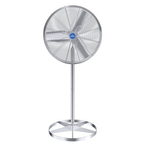 iLIVING 24-Inch Pedestal Washdown Fan, 7200 CFM, 1/4 HP, Single Phase 115V or 230V, Floor Fan, Silver - 1 of 4