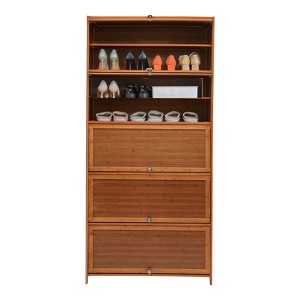 YIYIBYUS 7-Tier Shoe Cabinet, Free Standing Shoe Cabinet with Flip Doors - 1 of 4