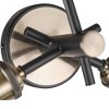 3-Light Shipka Flush Mount Ceiling Light with Antique Brass Accent Matte Black - Globe Electric: ETL Listed, Metal Body, No Shade - 3 of 4