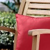 Outdoor Decor by Commonwealth Solid Olefin Textured Outdoor Pillow Cover 18" x 18" Red (Cover Only) - 3 of 4
