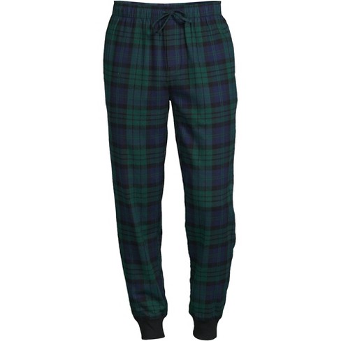 Lands' End Men's Big And Tall Flannel Jogger Pajama Pants - 3x Big Tall ...