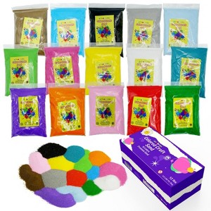 4E’s Novelty Colored Craft Sand – 15 Vibrant Colors, 12 lbs Bulk – Non-Toxic, Fine Grain – Great for Sand Art, Diy Crafts, Wedding Decor - 1 of 4