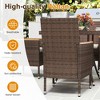 Patio Dining Sets for 4, All Weather Rattan Outdoor Table and Chairs with Acacia Wood Tabletop - 4 of 4
