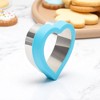 Unique Bargains Biscuit Cutter Large Heart Trio Cookie Cutter Hand Washable Stainless Steel Plastic 3.9"x4.1"1.6" 1Pcs - 2 of 4
