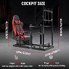 Dardoo Aluminum Racing Sim Cockpit with Adjustable Red Seat & Monitor Stand,fit for Logitech,Thrustmaster T300,Fanatec(Wheel/Pedals Not Included) - 3 of 4