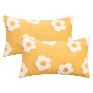 REGALWOVEN Fade-Resistant Flower Jacquard Decorative Floral Pattern Cushion Cases 2 Pcs - 1 of 4