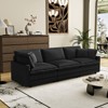 Loveseat/3-seat Sectional Sofa Features a Deep Seat 4 Pillows Corduroy Serpentine Springs Solid Wood Frame Removable Footstool for Living Rooms - 2 of 4
