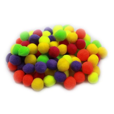 Charles Leonard Creative Arts Pom-Poms, 1/2", Hot Colors, Pack of 100 (Pack of 12)