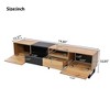 XIYUYEU TV Stand for 85 Inch TV with Open Shelf,TV Console Table with 2 Cabinets and 2 Drawers,Brown/White - 3 of 4