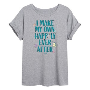 Women's - Disney - Happily Ever After Ariel Oversized Graphic T-Shirt - 1 of 4