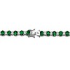 Guili Sterling Silver Tennis Bracelet with Oval CZ in White, Pink, Blue, or Green—A Dazzling Statement for Any Elegant Occasion. - 3 of 4
