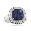 Ross-Simons 5.70 ct. t.w. Sapphire and .10 ct. t.w. White Topaz Ring in Sterling Silver - 4 of 4