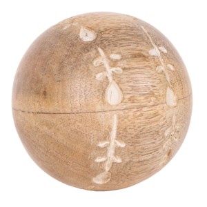 Lana Floral Hand Carved White Deco Ball Figurine : Target