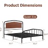 Jojoka Metal Bed Frame with Wood Headboard and Footboard, Heavy Duty Metal Frame with Under Bed Storage, Noise-Free, No Box Spring Needed - 2 of 4