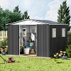 CAVINAS Outdoor Storage Shed Weatherproof Garden Shed with Sliding Door and Apex Roof - 3 of 4
