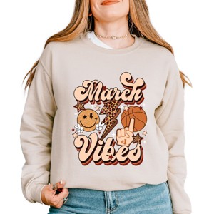 Simply Sage Market March Vibes Basketball Cheetah Sweatshirt - 1 of 4