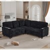 81" Chenille Convertible L-Shaped Sleeper Sectional Sofa with Pull-Out Bed, Storage Seat, USB & Type-C Charging Ports, Cup Holders - 2 of 4