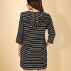 Lands' End Women's Striped Hooded Drawstring Cover Up - Black/White - 3 of 3