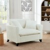 Spassway Corduroy Lounge Chair, 33"H x 46.5"W, Perfect for Living Rooms, Bedrooms Reading Books, Gray/Beige/Blue/Brown/Pink Available - 2 of 4
