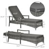 Wicker Chaise Lounge, 4 Position Adjustable Backrest and Cushions Outdoor Lounge Chair PE Rattan Sun Lounger for Poolside, Balcony or Garden - 3 of 4