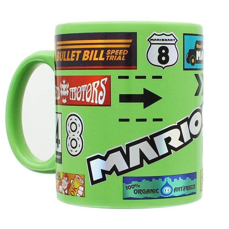 Just Funky Mario Kart 11oz Foil Print Decal Coffee Mug, 1 of 4