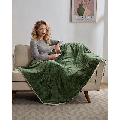 Heated Electric Throw Blanket, Velvet Soft Cozy Heating Blankets Throw with 4 Heat Levels & 4H Auto Off, Machine Washable, Over-Heat Protection