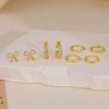 Gold Earrings for Women, 14k Gold Plated Dangle Huggie Earrings for Women Trendy Dainty Gold Hoop Earring Stacks Pearl Chain Drop Cartilage - 4 of 4