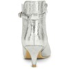 Allegra K Women's Pointed Toe Elastic Kitten Heels Ankle Booties - 3 of 3