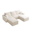 PAGED 110"L-Shaped Sectional Couch with 1 Ottoman,Full-Compression 3-Seater Cloud Sofa with Chaise,Deep Seat Modular Sofa for Living Room - 4 of 4