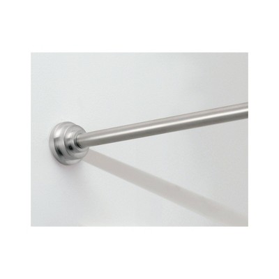 iDESIGN Astor Metal Expandable Constant Tension Bathroom Shower Curtain Rod Brushed Stainless Steel