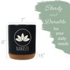 Elanze Designs Yoga Zen Calming Calm Namaste Relaxed Ceramic Cork Bottom Black Large Capacity Utensil Holder Crock for Countertop Storage, Stylish & - 2 of 4