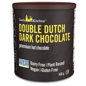 Castle Kitchen Double Dutch Dark Chocolate Premium Hot Cocoa Mix - Dairy-Free, Vegan, Plant Based, Gluten-Free - Just Add Water - 14 oz - 1 of 3