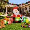 QingMoon Inflatable Christmas Decoration, Blow Up Santa Claus with Gift Box Design, Suitable for Patio, Garden and Gates - 2 of 4