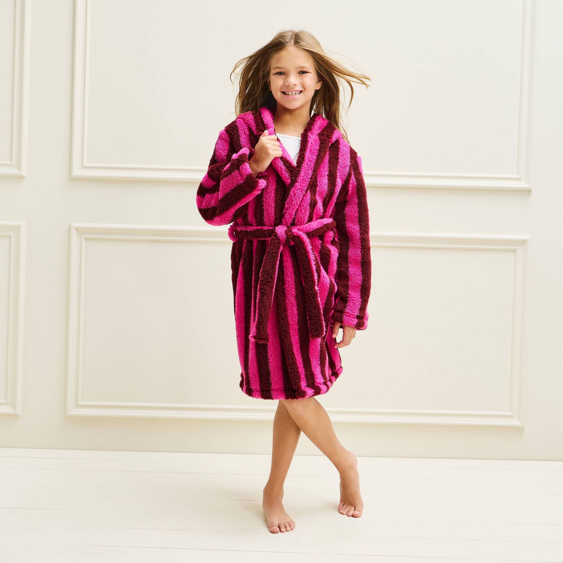 Girls' Striped Robe - Cat & Jack™ Pink