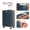 SEVOBAL Luggage 5 Piece Hard Case Spinner Set with TSA Lock Travel Bag and Toiletry Bag for Travel, Green, 19.5"*12"*30.5" - 4 of 4