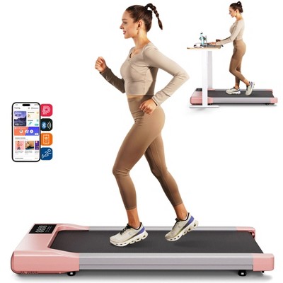 Superun Mini Treadmills 80cm Run belt easy storage for home and office.