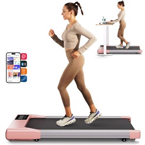 Superun Mini Treadmills 80cm Run belt easy storage for home and office. - 1 of 4